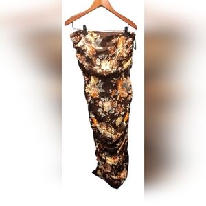 Sleeveless Veronica Beard Floral Print Dress Kupa Silk Flowers